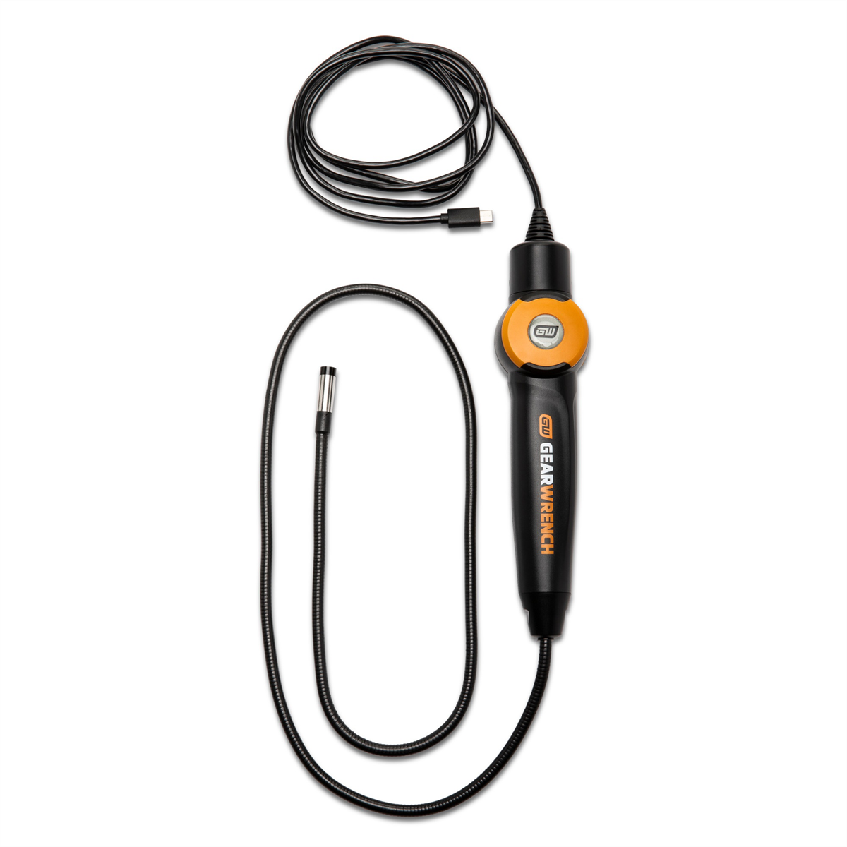 GearWrench High-Definition Flexible Inspection Borescope - 1080P HD Endoscope with Light and USB-C Connectivity