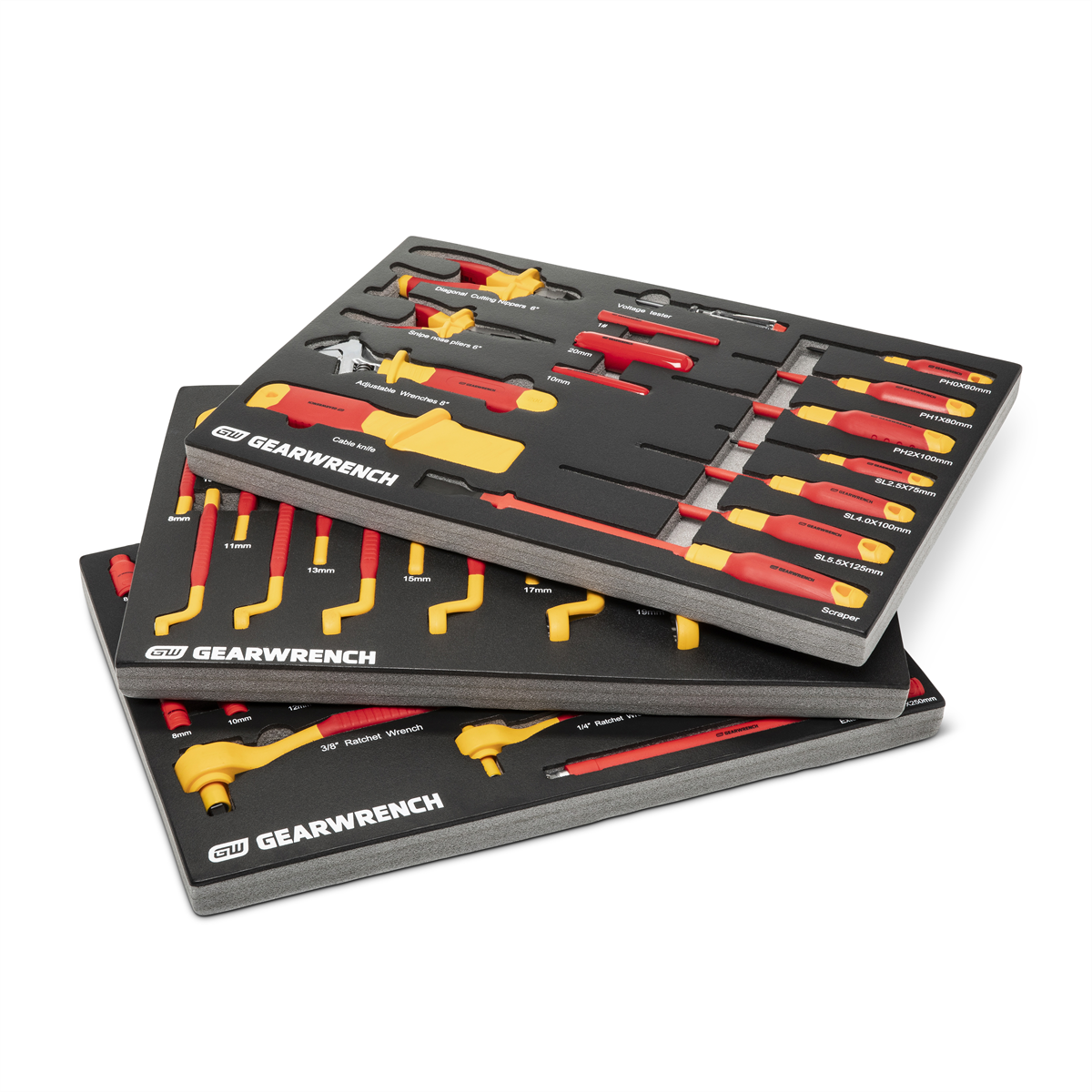 GEARWRENCH 72 Piece 1/4" and 3/8" Drive VDE Insulated Tool Set