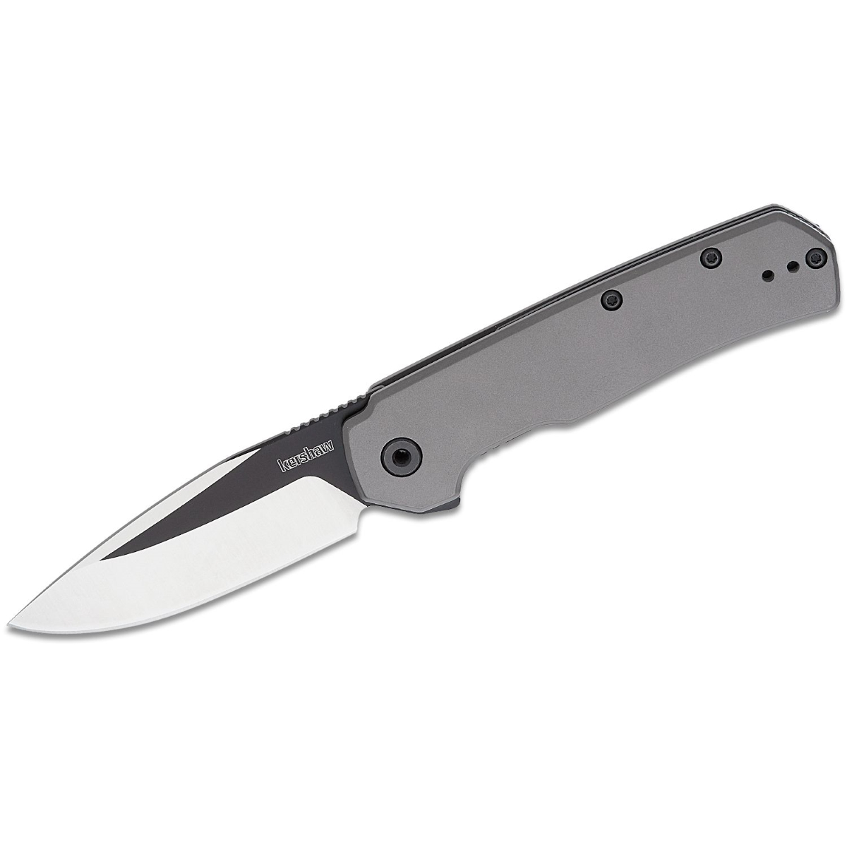 Kershaw Thermal Assisted Open Frame Lock Drop Point Blade Edc Folding Pocket Knife - Gray