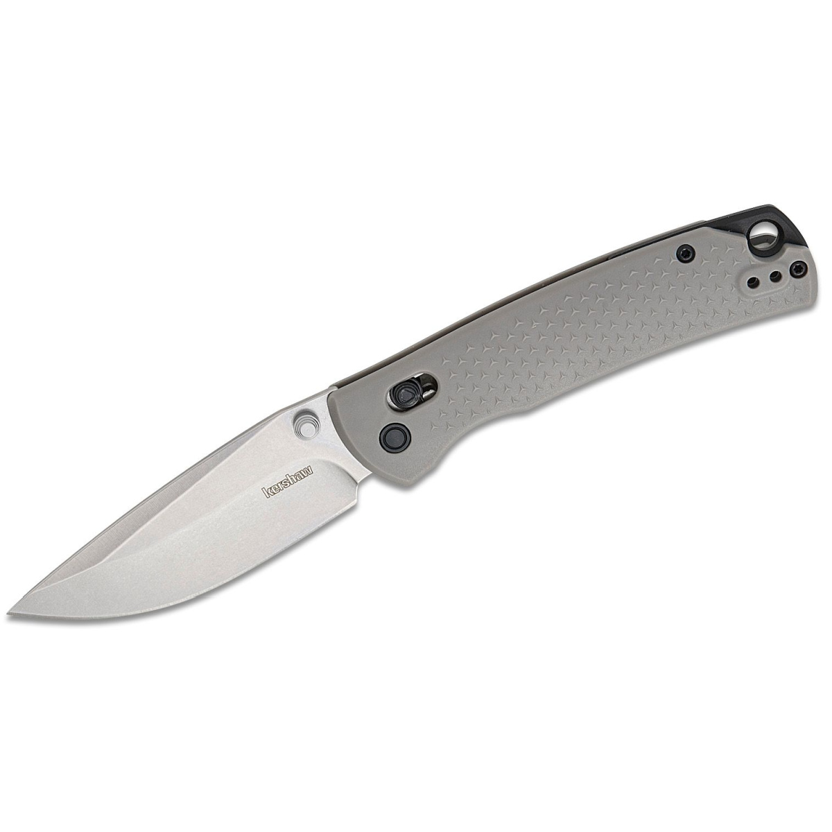 Kershaw Sequence Manual Open Liner Lock 8Cr13MoV Drop Point Blade with Stonewashed finish Folding Pocket Knife - Gray