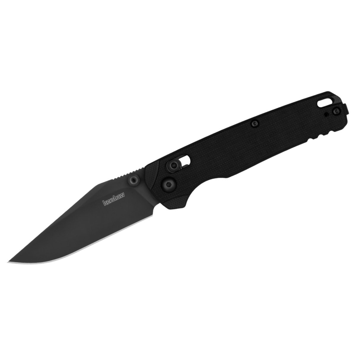 Kershaw Bel Air Clip Point Manual Folding Pocket Knife with MagnaCut Blade and G10 Handle - Black