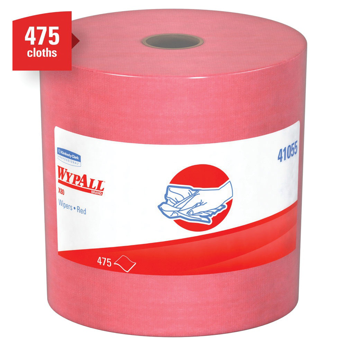 Kimberly-Clark WYPALL X80 SHOPPRO TOWELS ORANGE 475 ROLL