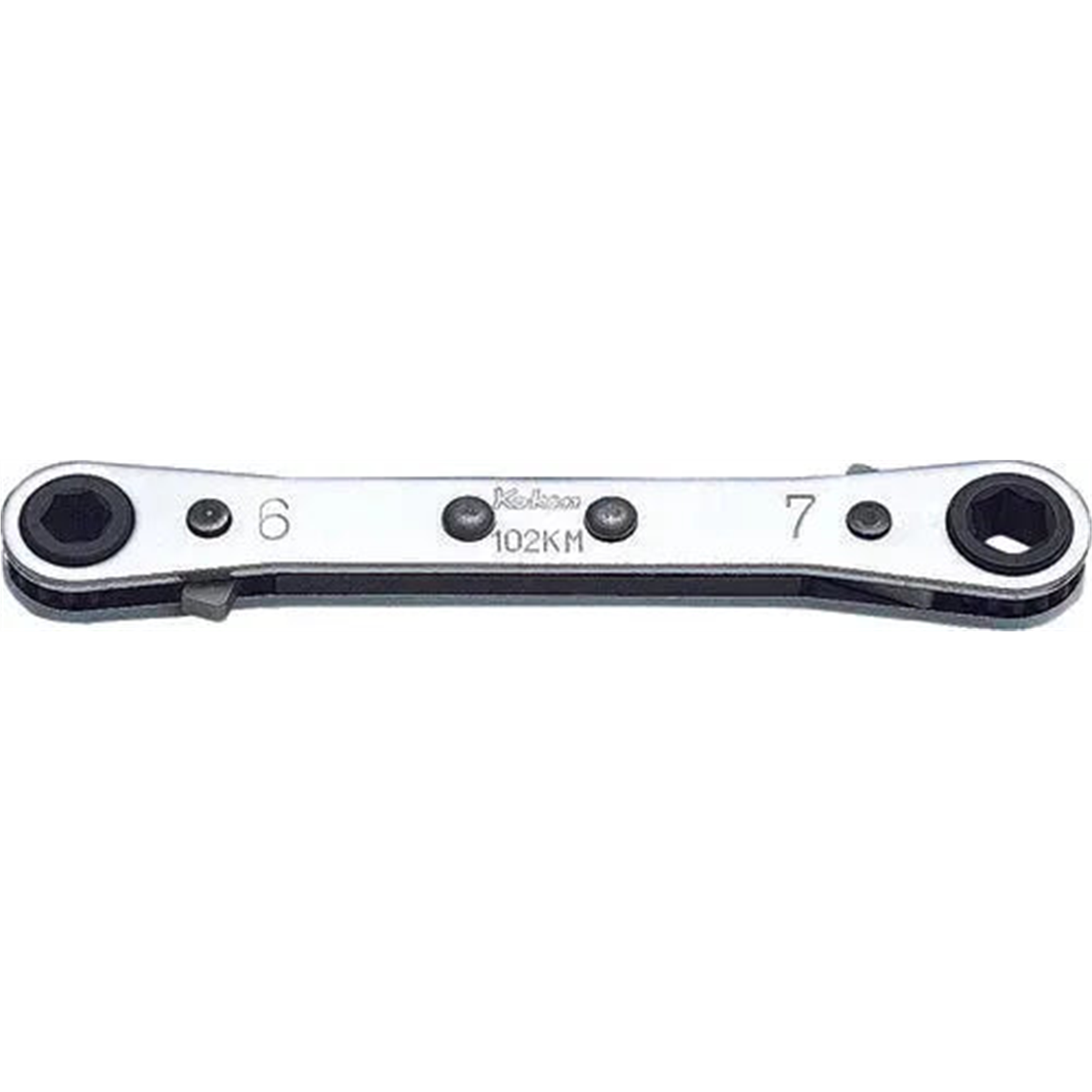 Ko-ken Usa 102km-14x17 Ratcheting Ring Wrench 14x17 Mm 6 Point Length 200 Mm Reversible