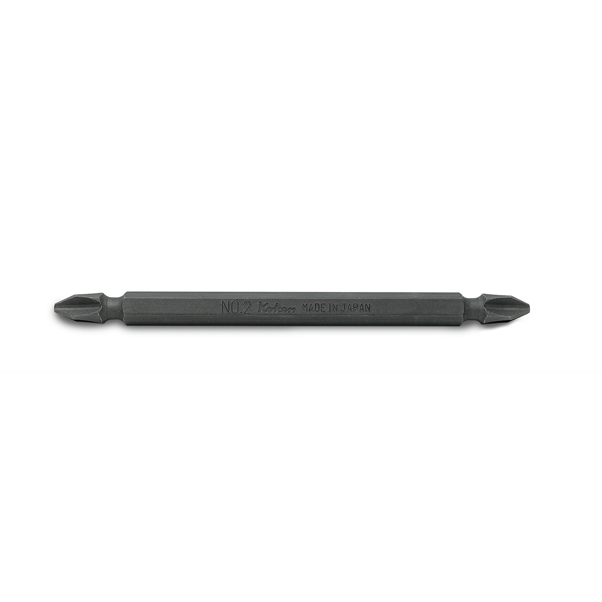 Ko-ken Usa 123pg.100-2(9) 1/4 Hex Drive Double Ended Bit Ph2 Length 100 Mm Magnetized