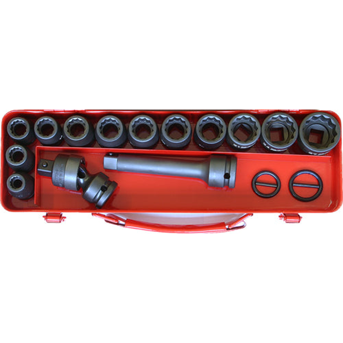 Ko-ken USA 14245M-6P 1/2 Sq. Dr. 18 Piece Impact 6-Point Socket Set  10-27mm