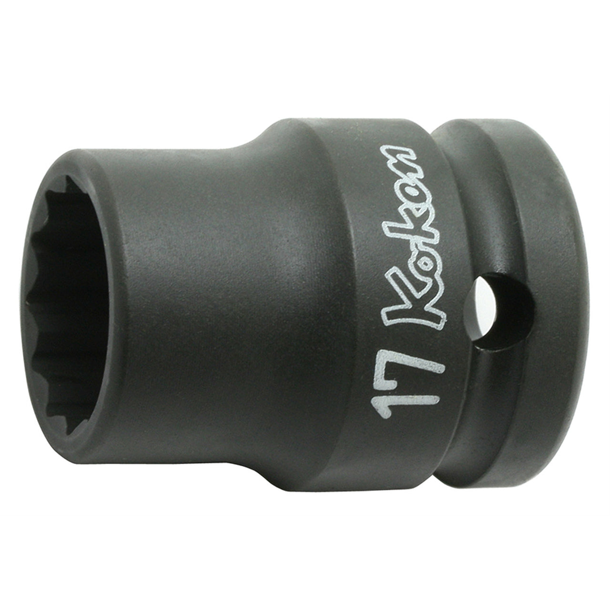 Ko-ken USA 14406M-17 1/2 Sq. Dr. Socket 17mm 12 point Length 38mm Thin walled