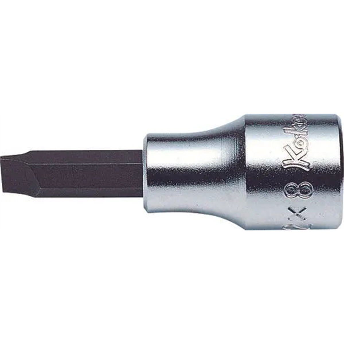 Ko-ken Usa 3005-8 3/8 Square Drive Bit Socket Slotted 1.2x8 Length 60 Mm