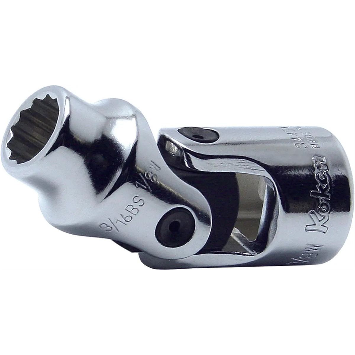 Ko-ken Usa 3445w-3/8 3/8 Square Drive Universal Socket Whitworth 3/8 12 Point Length 54.5 Mm