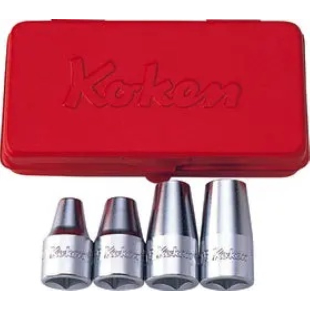 Ko-ken Usa 4203mf 1/2 Sq. Dr. Stud Bolt Setter Set M6-m12 Fine Pitch Thread 4 Pieces