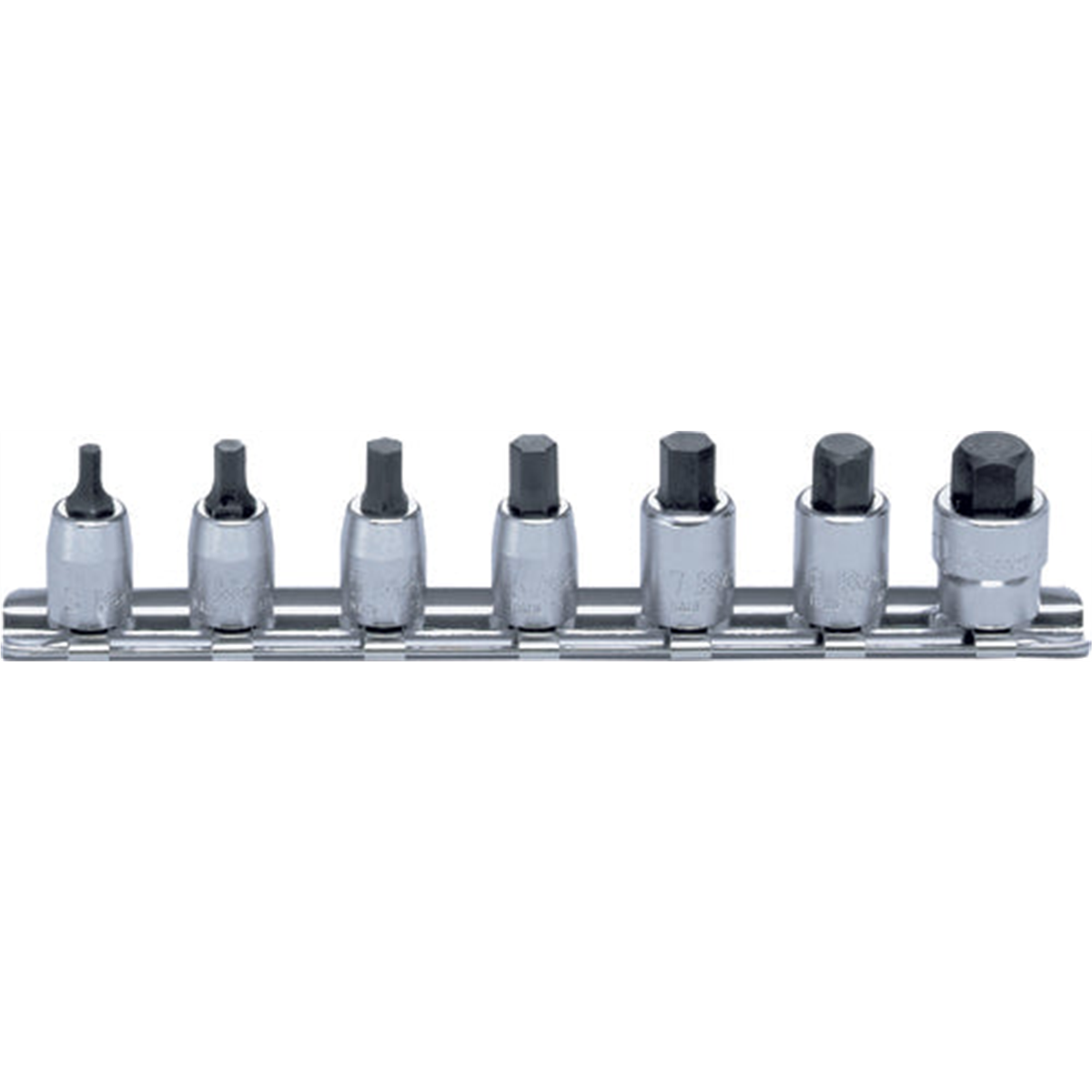 Ko-ken USA RS2010M/7-L25 1/4 Sq. Dr. Socket set 3-10mm Hex Length 25mm 7 pieces
