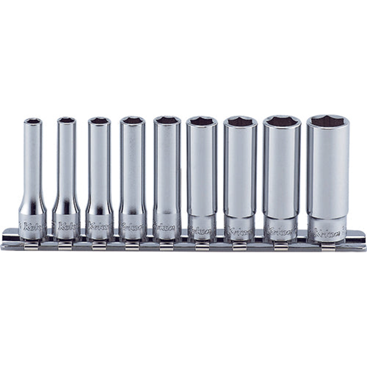 Ko-ken Usa Rs2300a/9 1/4 Sq. Dr. Socket Set 3/16-1/2 6 Point 9 Pieces