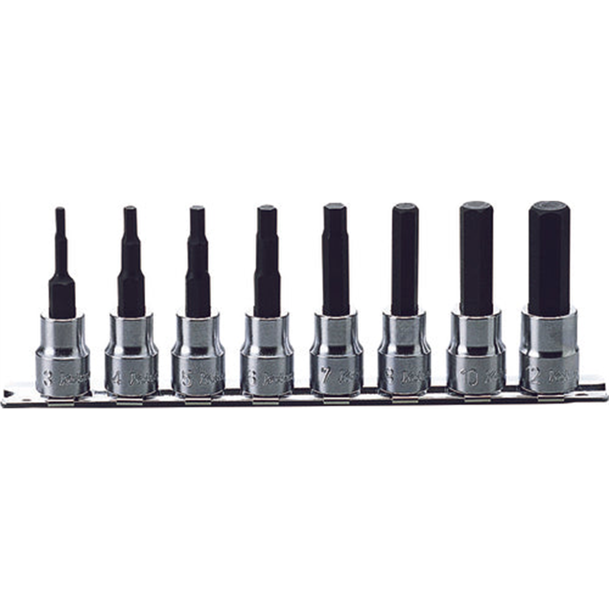 Ko-ken Usa Rs3010m/8-l38 3/8 Sq. Dr. Bit Socket Set 3mm-12mm Hex 200mm 8 Pieces