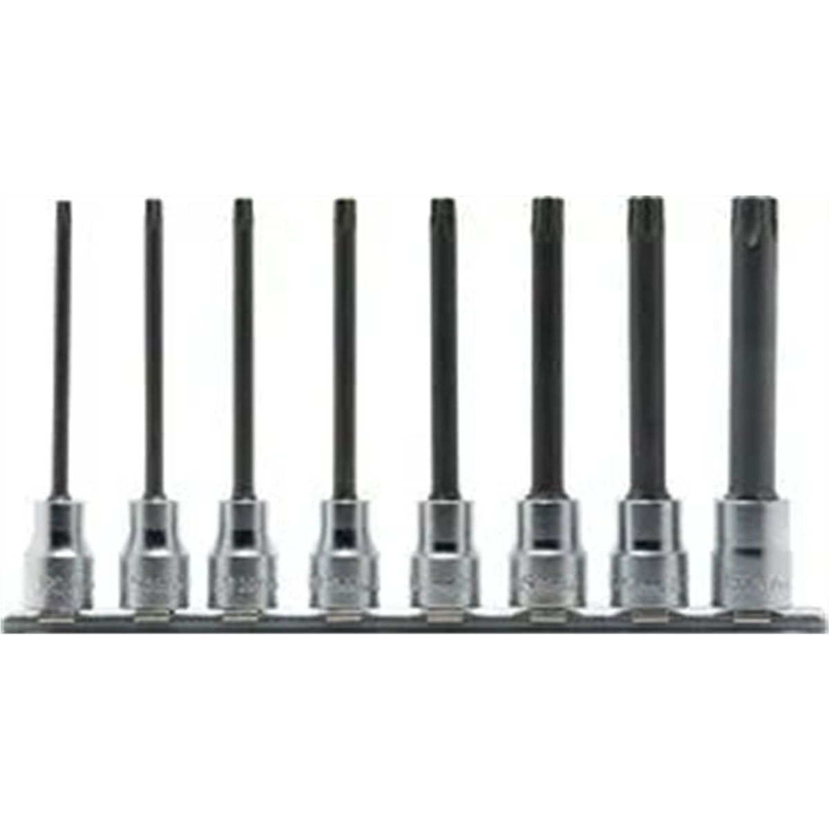 Ko-ken Usa Rs3025/8-l100rh 3/8 Sq. Dr. 8 Piece Round Shank Tamper-resistant Torxâ® Bit Socket Set T20h-t55h