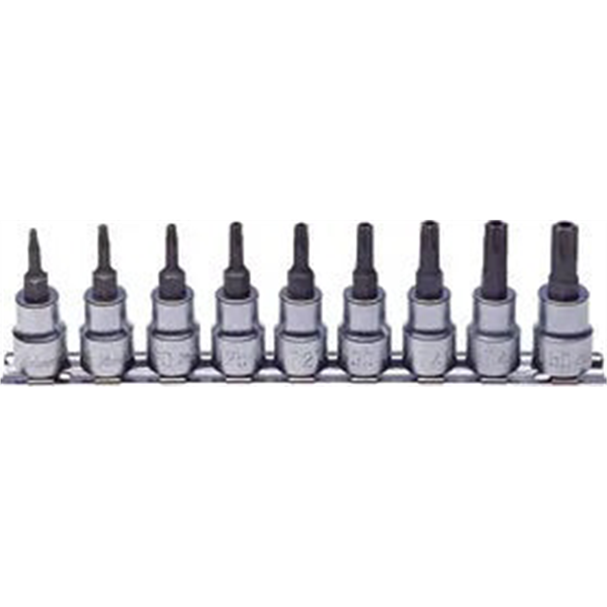 Ko-ken Usa Rs3025/9-hole 3/8 Sq. Dr. 9 Piece Tamper-resistant Torxâ® Bit Socket Set T10h-t50h