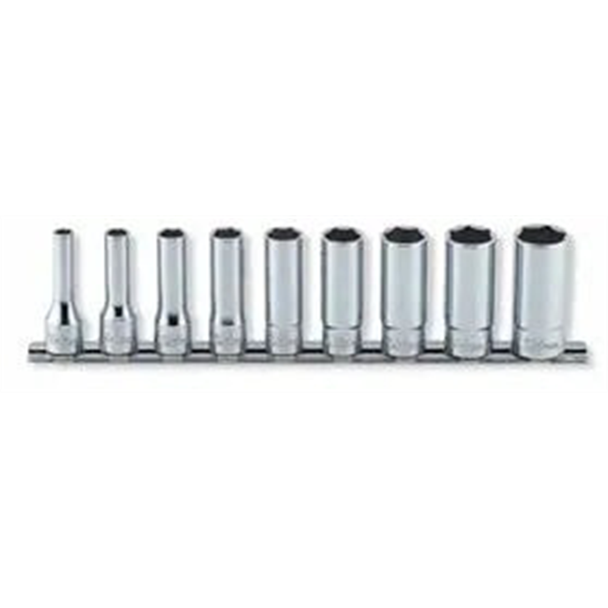 Ko-ken Usa Rs3305a/9 9 Piece 3/8 Sq. Dr. 12 Point Deep Chrome Sae Socket Set 1/4-3/4