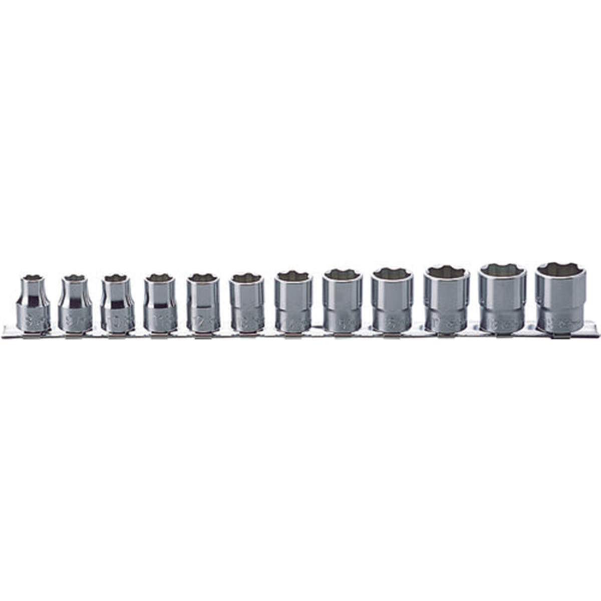 Ko-ken USA RS3410M/12 12 Piece 3/8 Sq. Dr. Surface Drive, 6 Point, Chrome, Metric Socket Set