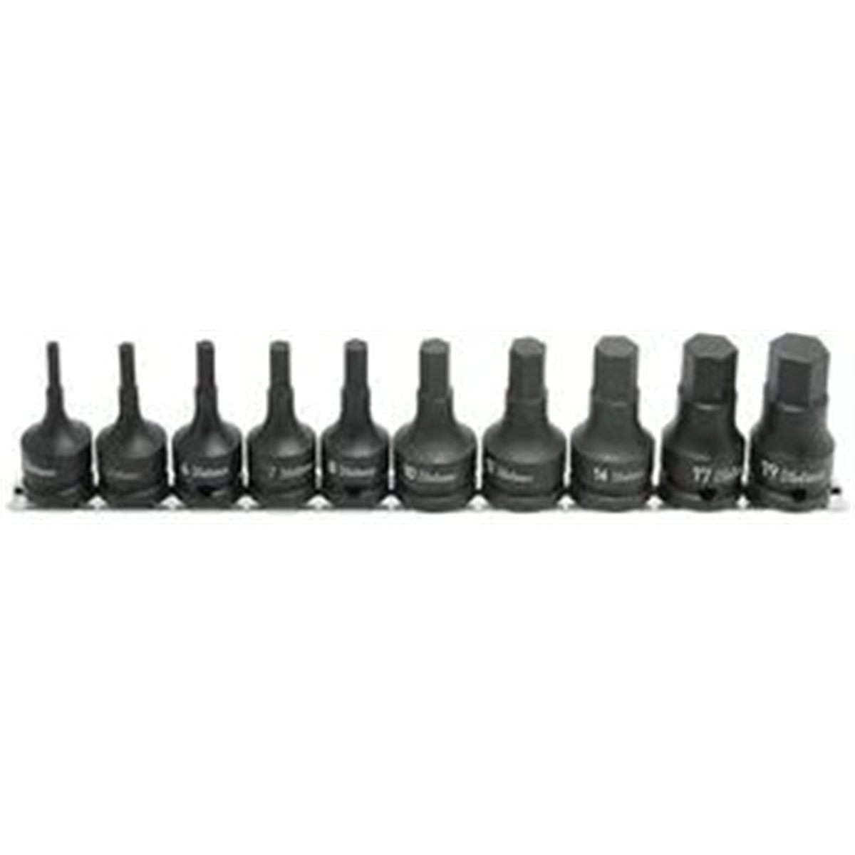 Ko-ken Usa Rs4012m/10-l60 10 Piece 1/2 Sq. Dr. 60mm, Metric Hex Bit Socket Set