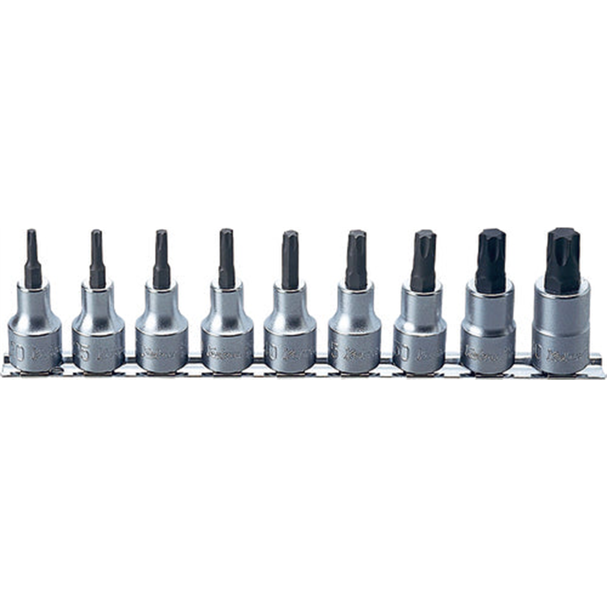 Ko-ken USA RS4025/9-L60 1/2 Sq. Dr. Bit Socket 9 piece TORX® set T20-T60