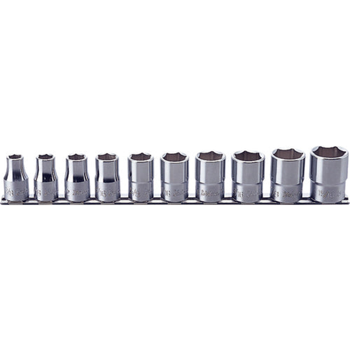 Ko-ken USA RS4400A/10 10 Piece 1/2 Sq. Dr. 6 point, SAE, Chrome Socket Set