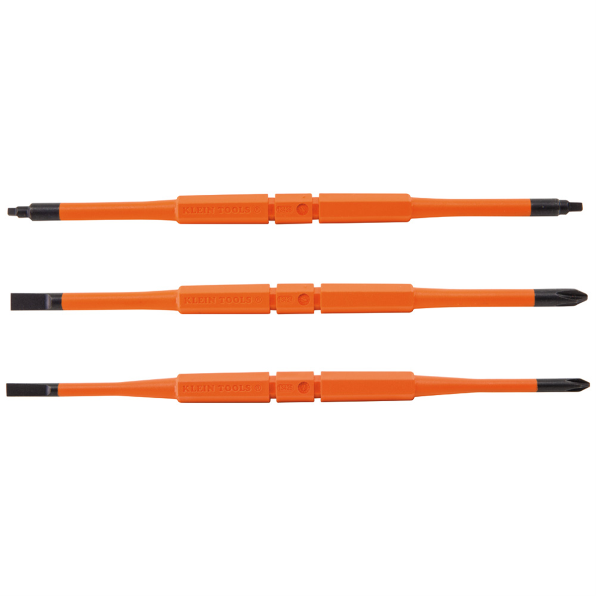 Klein Tools Screwdriver Blades, Insulated Double-End, 3-Pack