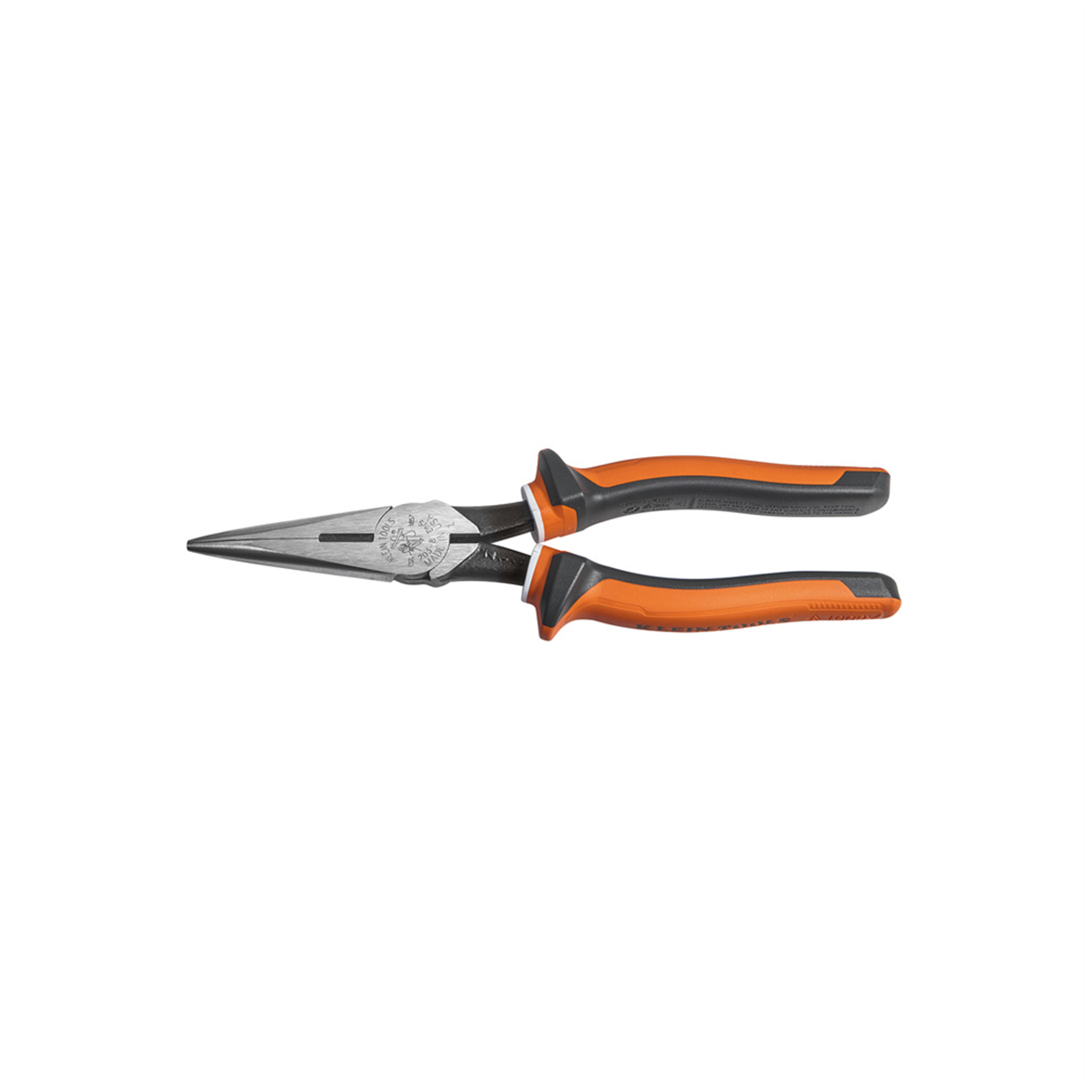 Klein Tools Long Nose Side Cutter Pliers, 8-in Slim Insulated