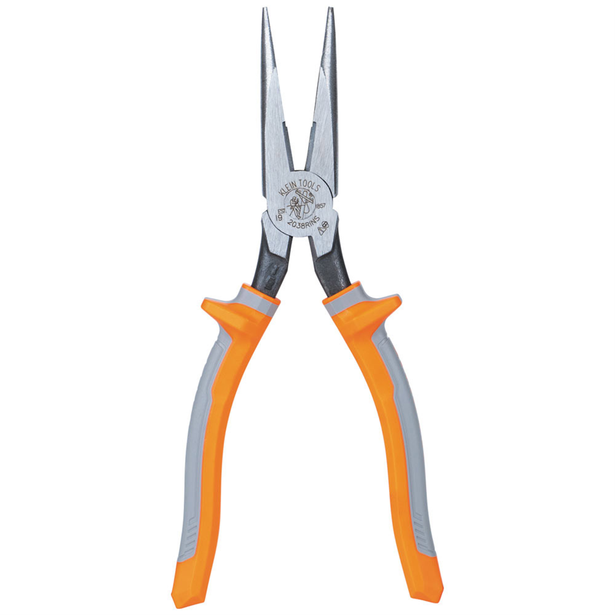 Klein Tools Pliers, Long Nose Side-cutters, Insulated, 8-inch
