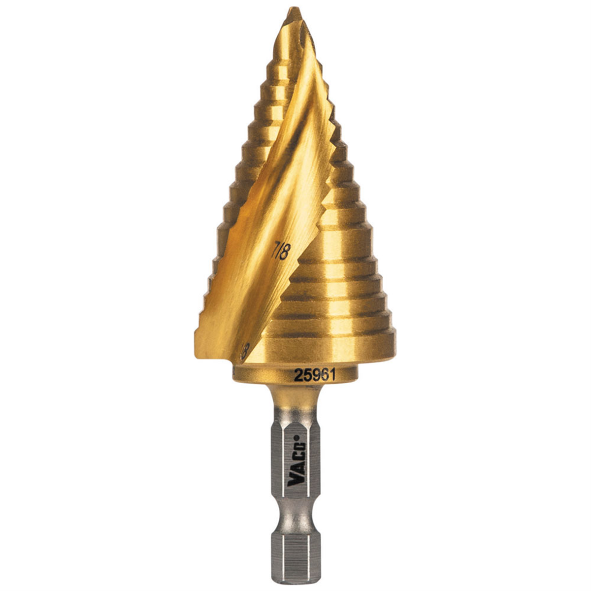 Klein Tools 2-Step Drill Bit, Double-Fluted, 7/8-Inch to 1-1/8-Inch