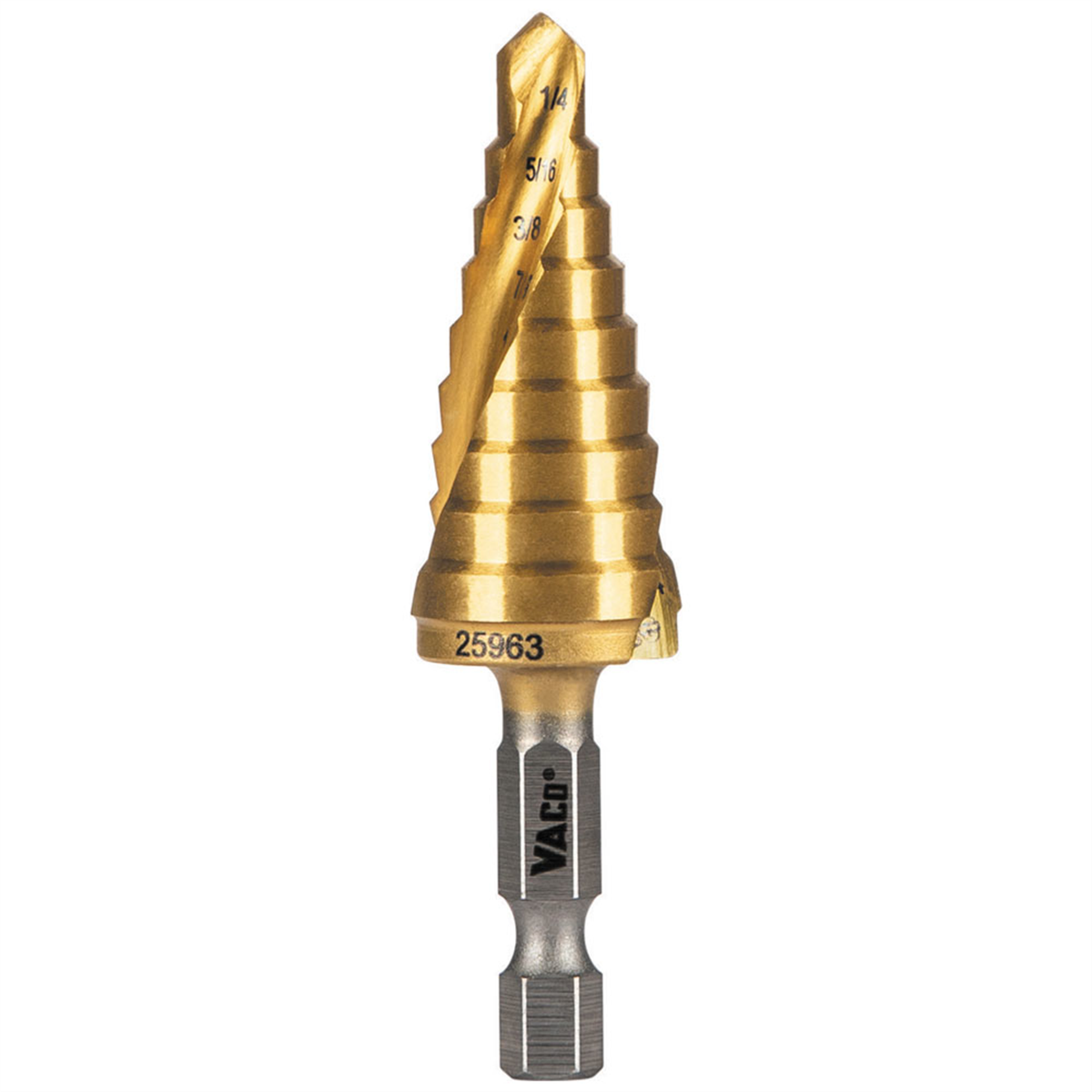 Klein Tools 9-Step Drill Bit, Double-Fluted, 1/4-Inch to 3/4-Inch