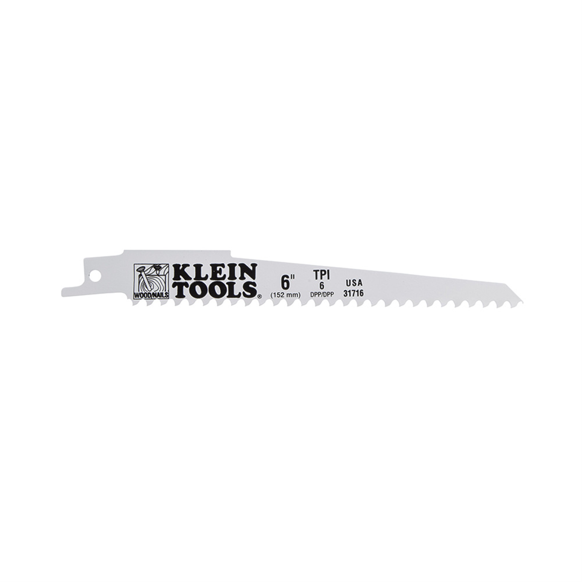 Klein Tools Reciprocating Saw Blades, 6 TPI, 6-Inch, 5-Pack