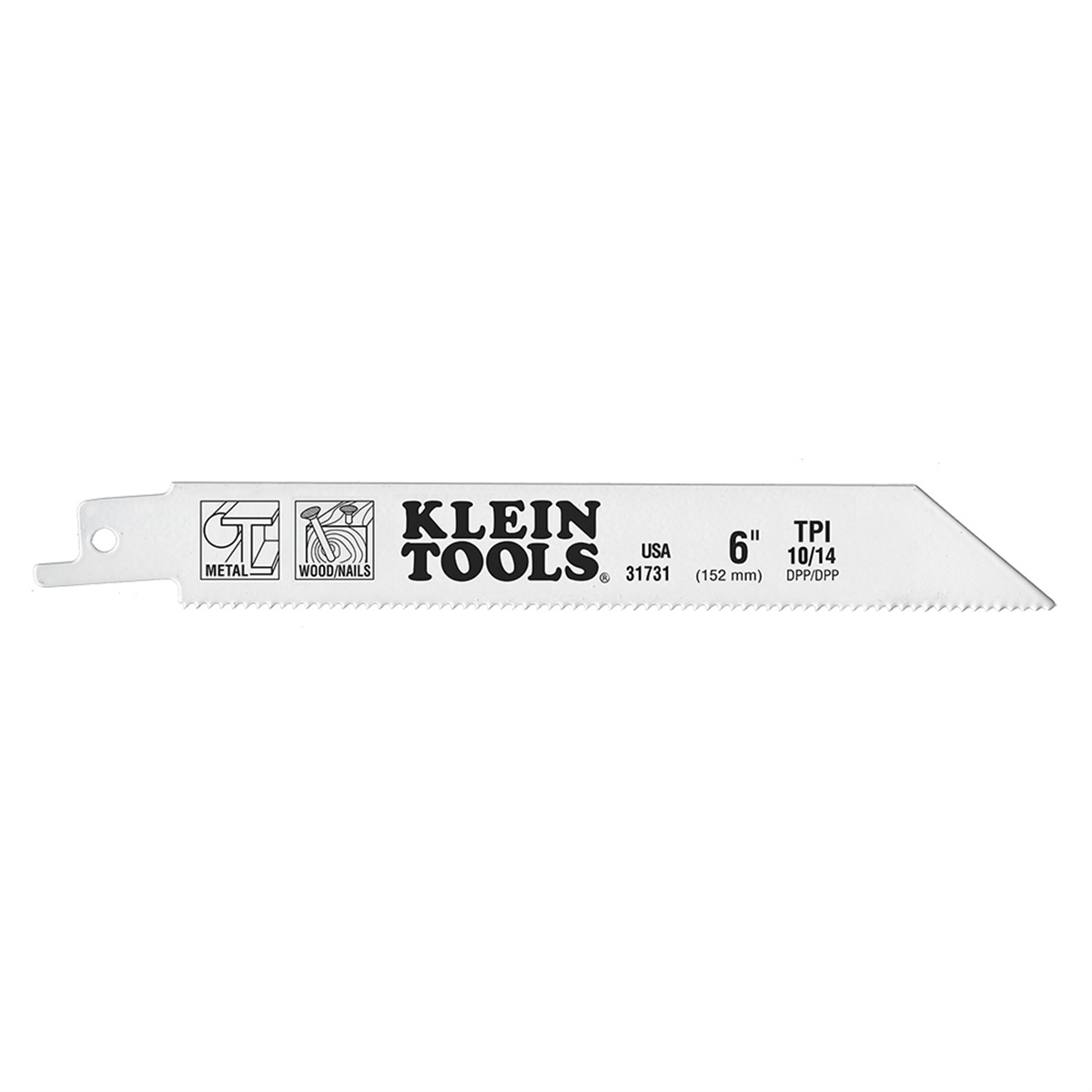 Klein Tools Reciprocating Saw Blades, 10/14 TPI, 6-Inch, 5-Pack