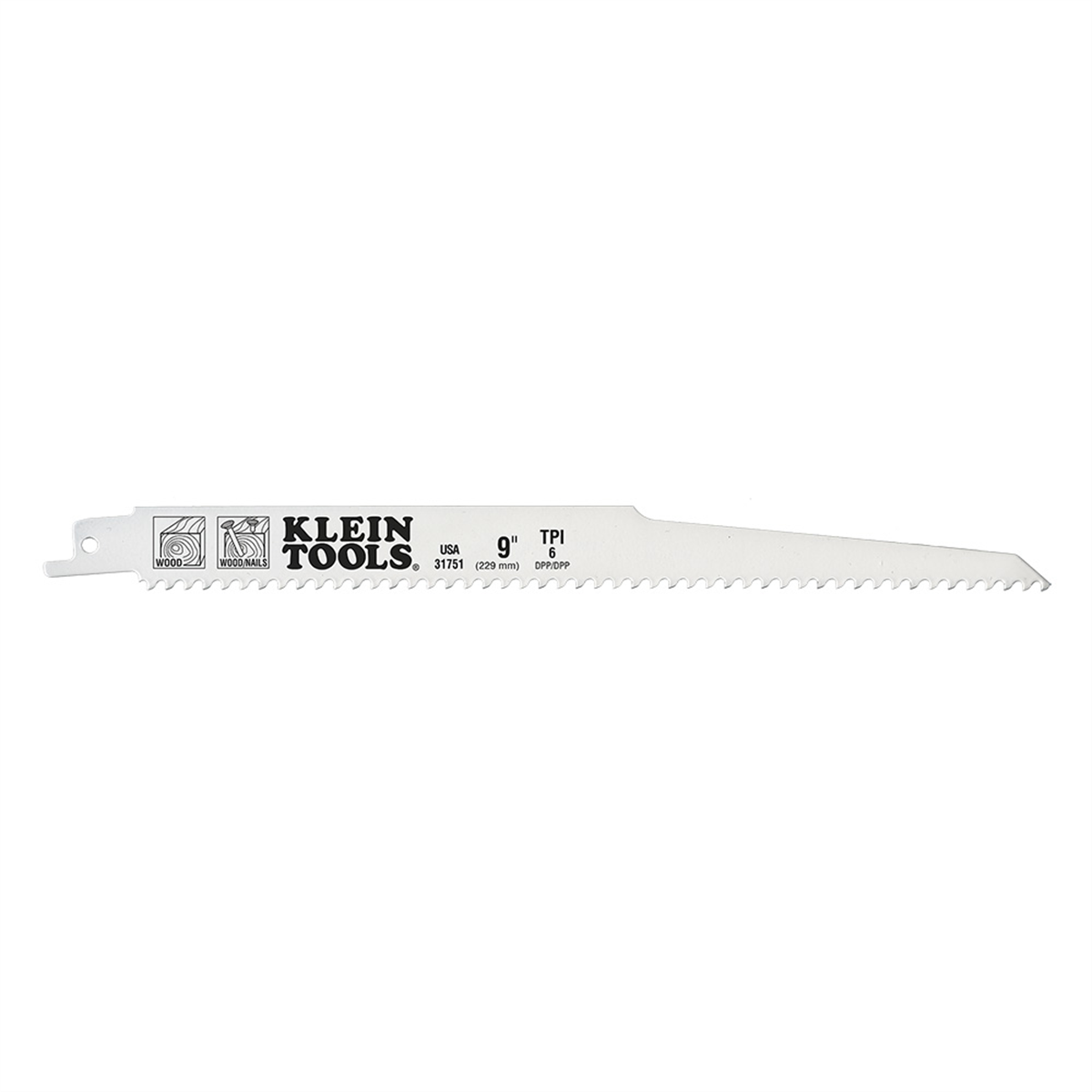 Klein Tools Reciprocating Saw Blades, 6 TPI, 9-Inch, 5-Pack