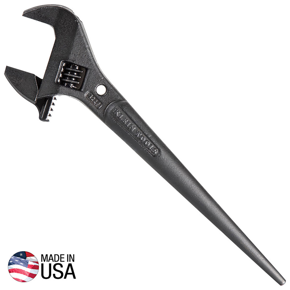 Klein Tools Adjustable Spud Wrench, 10-Inch, 1-7/16-Inch, Tether Hole