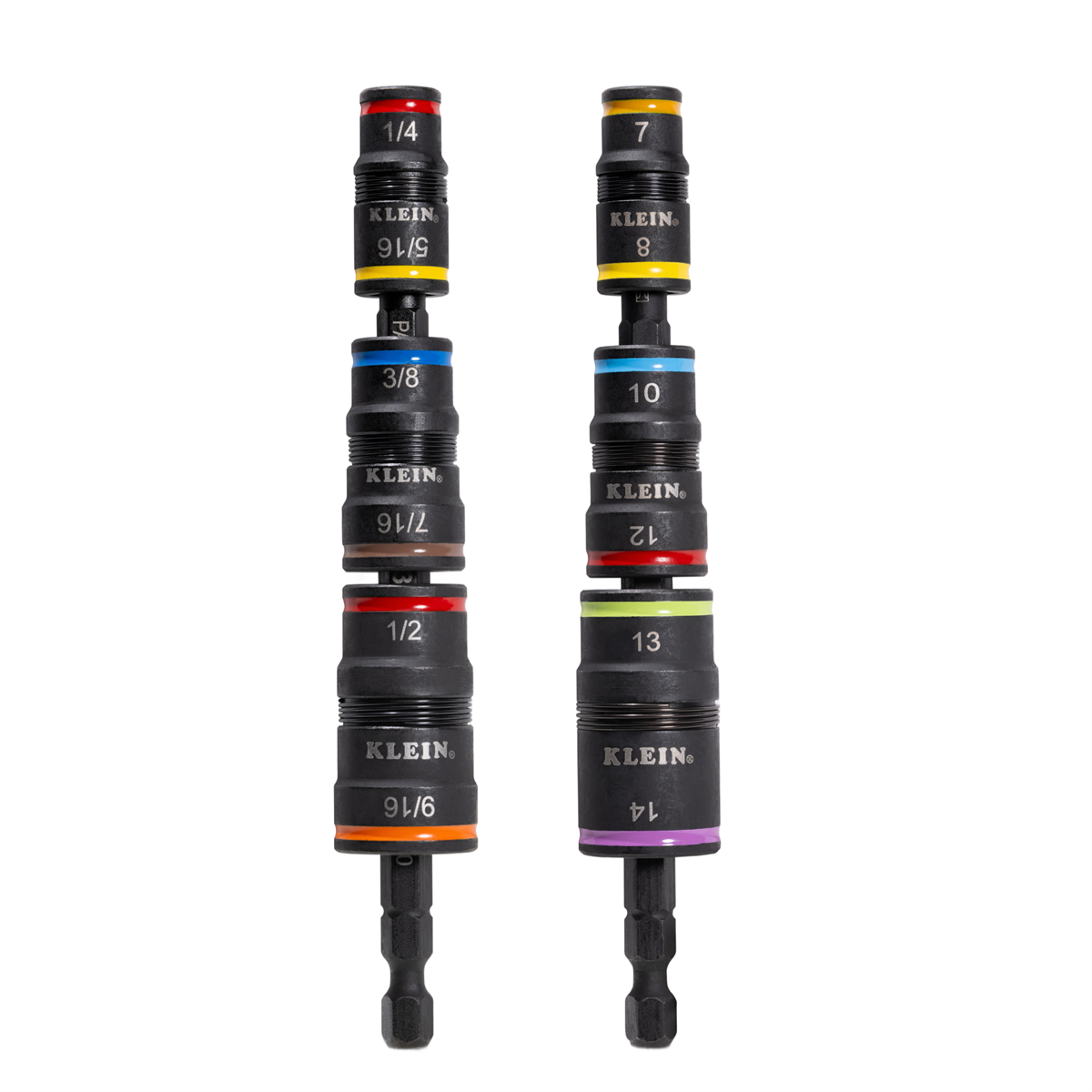 Klein Tools 9-in-1 Impact Rated Flip Socket Set