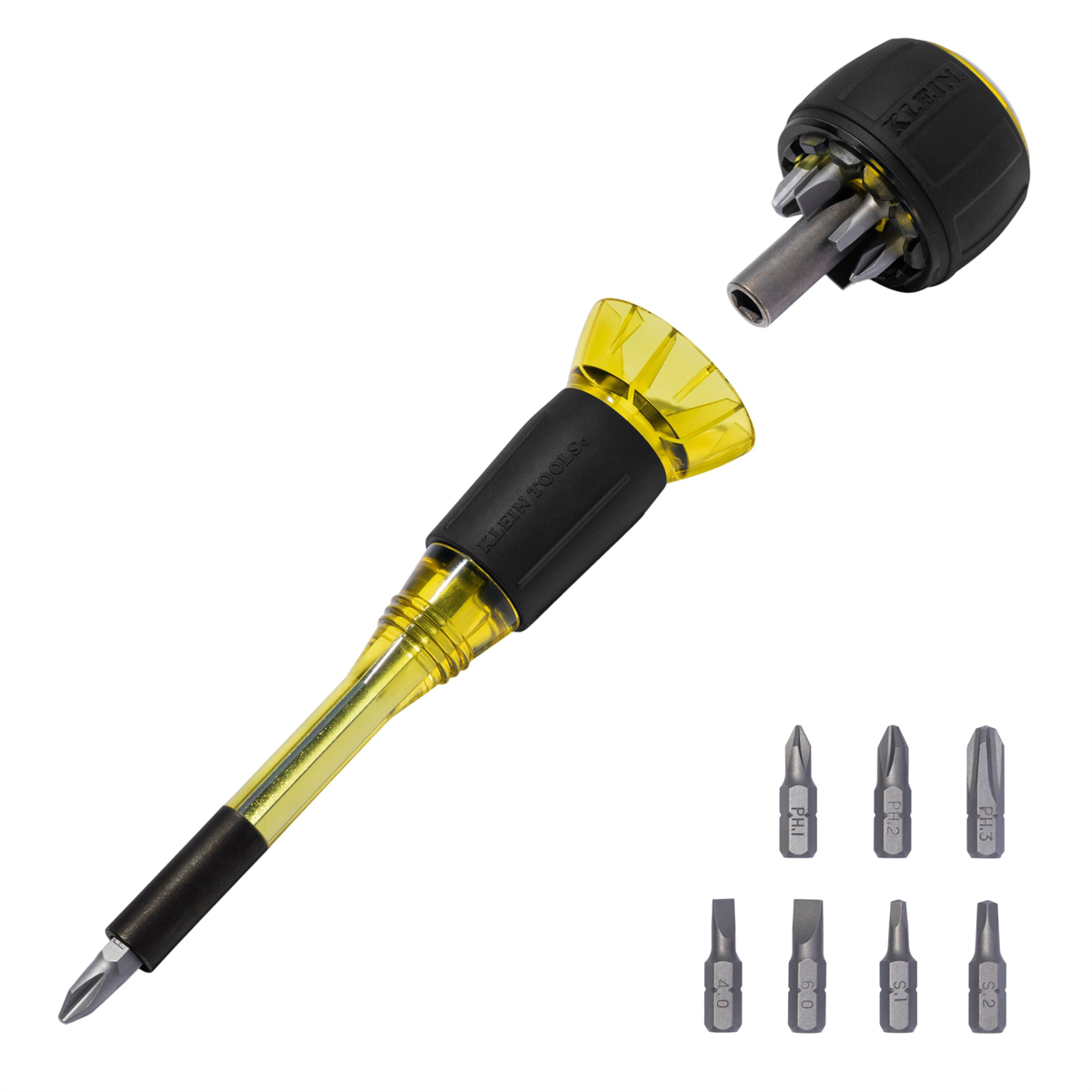 Klein Tools 8-in-1 Tru-grip Screwdriver With Stubby
