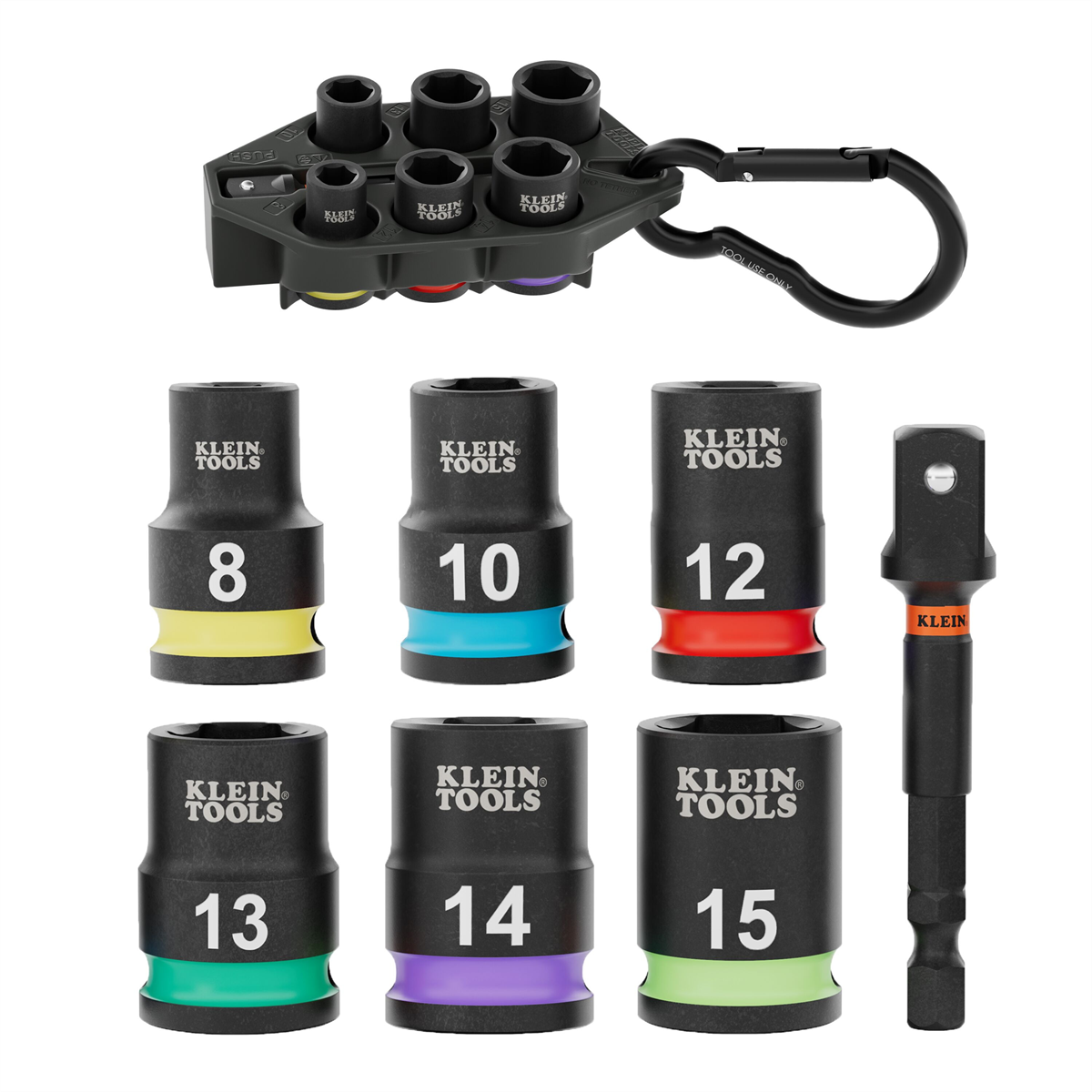 Klein Tools Grab-And-Go Impact Socket Set, Metric, 7-Piece