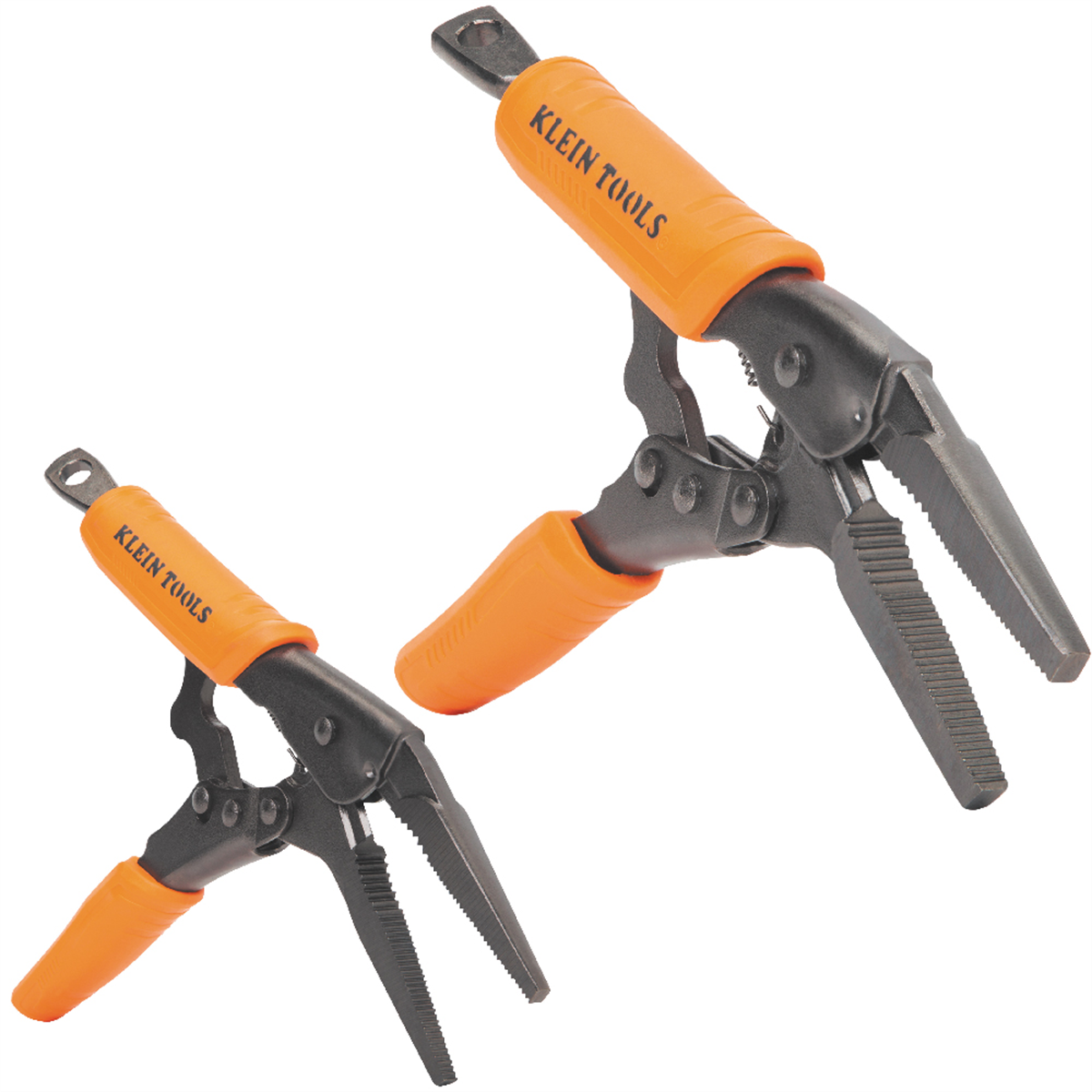 Klein Tools Locking Pliers Set, Curved Jaw 10-inch, Long Nose 6-inch, 2-piece