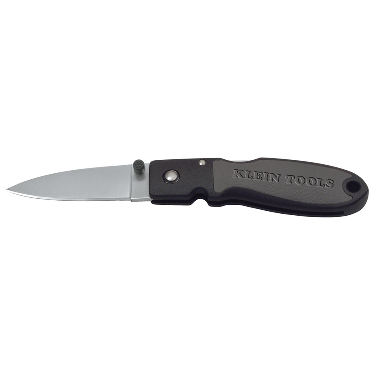 Klein Tools Lightweight Lockback Knife 2-1/2-Inch Sheepfoot Blade, Black Handle