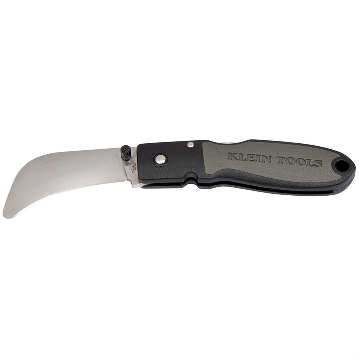 Klein Tools Lightweight Lockback Knife 2-1/2-Inch Coping Blade, Silver Handle