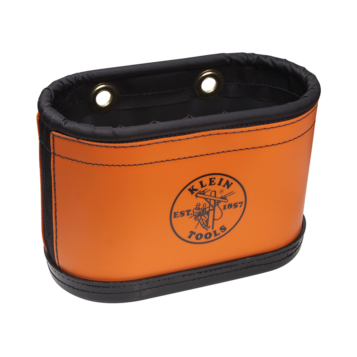 Klein Tools Hard-Body Bucket, 14-Pocket Oval Bucket, Orange/White