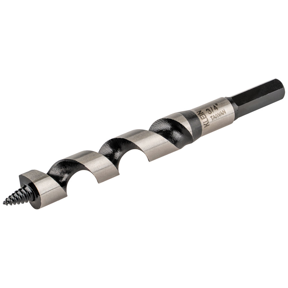 Klein Tools Steel Ship Auger Bit, Screw Point, 1 x 4-Inch