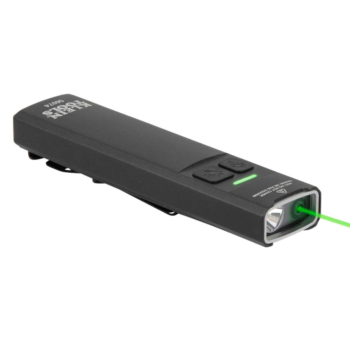 Klein Tools Rechargeable Slim-Profile LED Pocket Flashlight with Laser