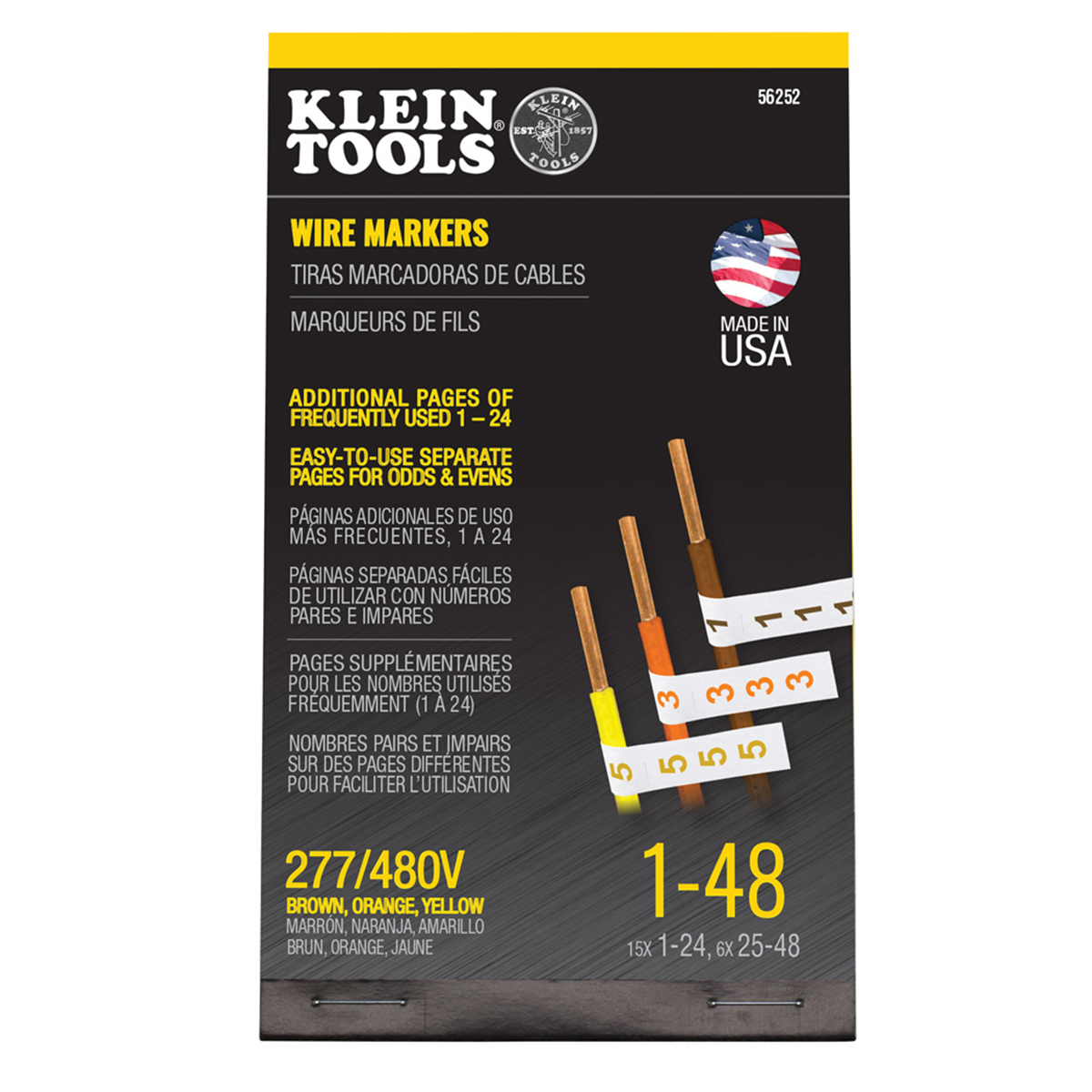 Klein Tools Wire Marker Book, 1-48