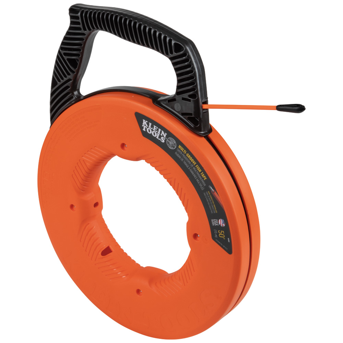 Klein Tools Fiberglass Fish Tape with Spiral Steel Leader, 100-Foot