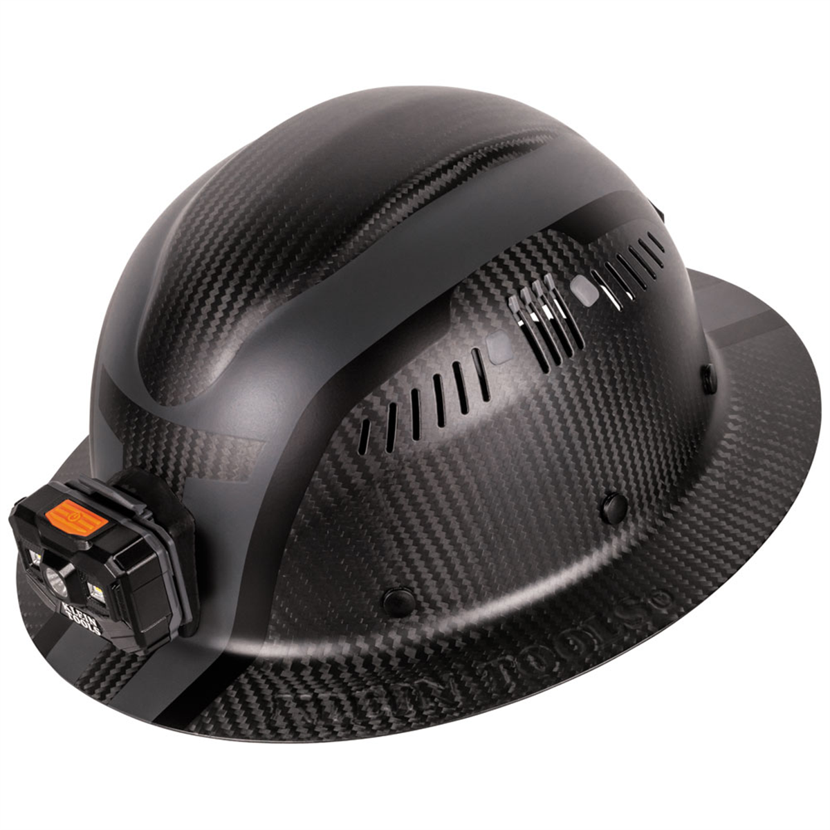 Klein Tools Klein Carbon Fiber Full Brim Hard Hat with Headlamp, Titan