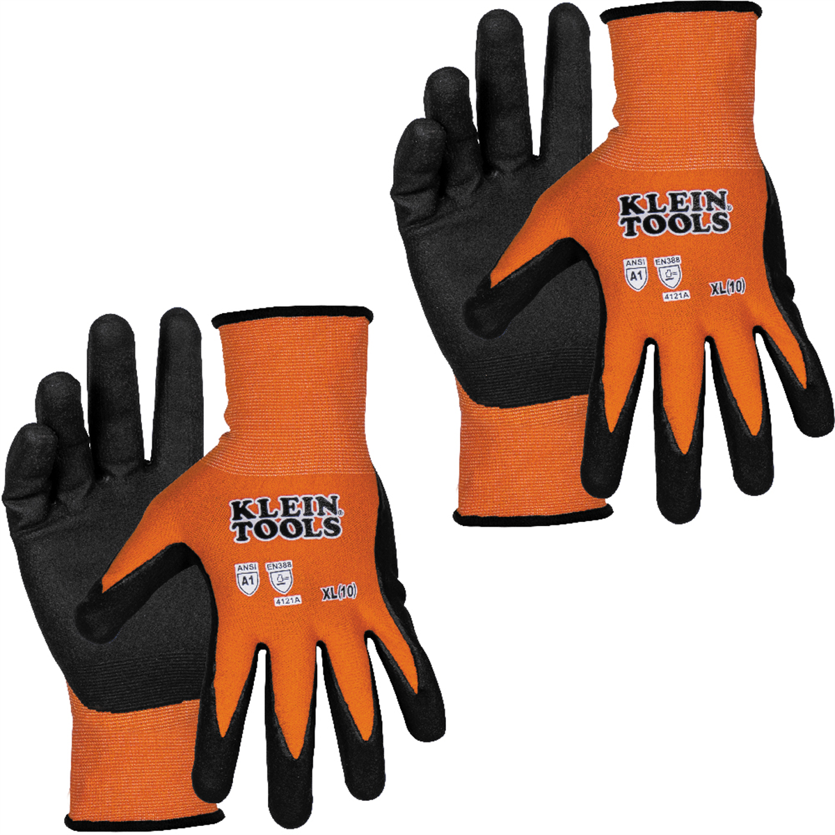 Klein Tools Knit Dipped Gloves, Cut Level A1, Touchscreen, Medium, 2-Pair