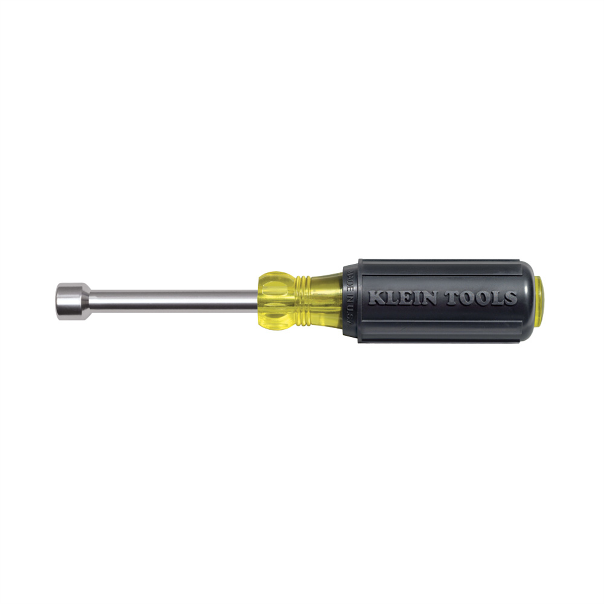 Klein Tools 6 mm Nut Driver, 3-Inch Hollow Shaft, Cushion-Grip&trade;