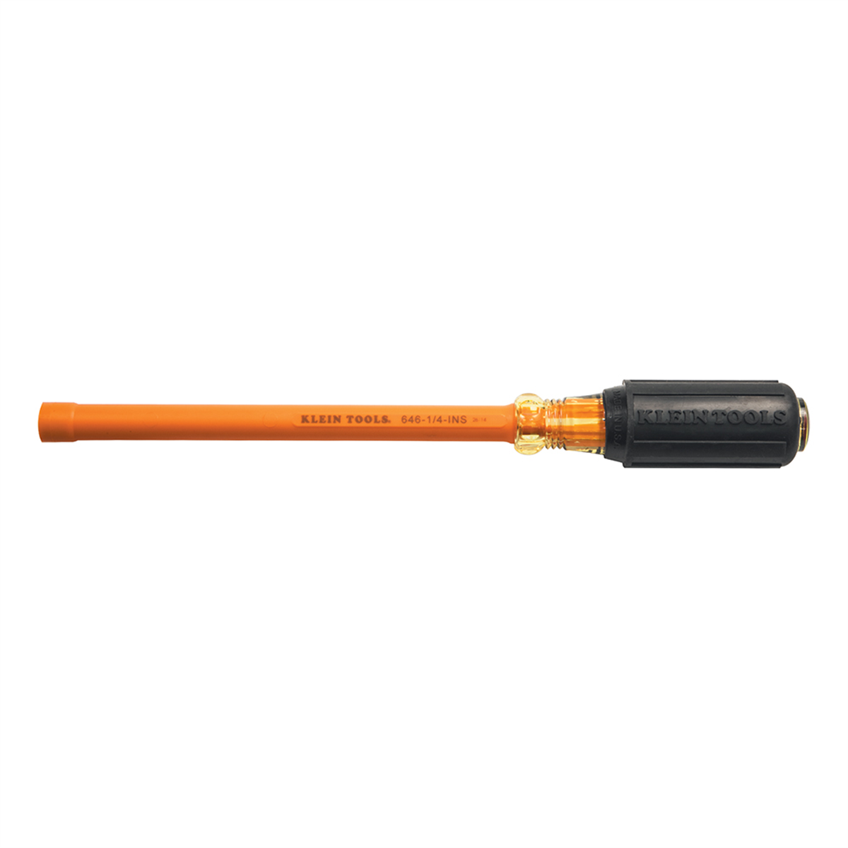 Klein Tools Insulated 1/4-Inch Nut Driver, 6-Inch Hollow Shaft