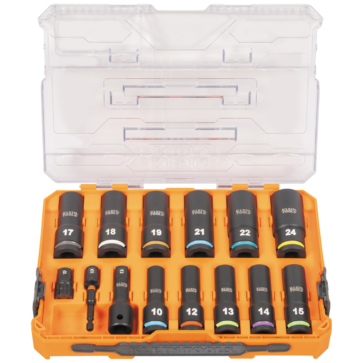 Klein Tools KNECT&trade; Deep-Well 3/8-Inch Drive Impact Socket Set, Metric, 9-Piece