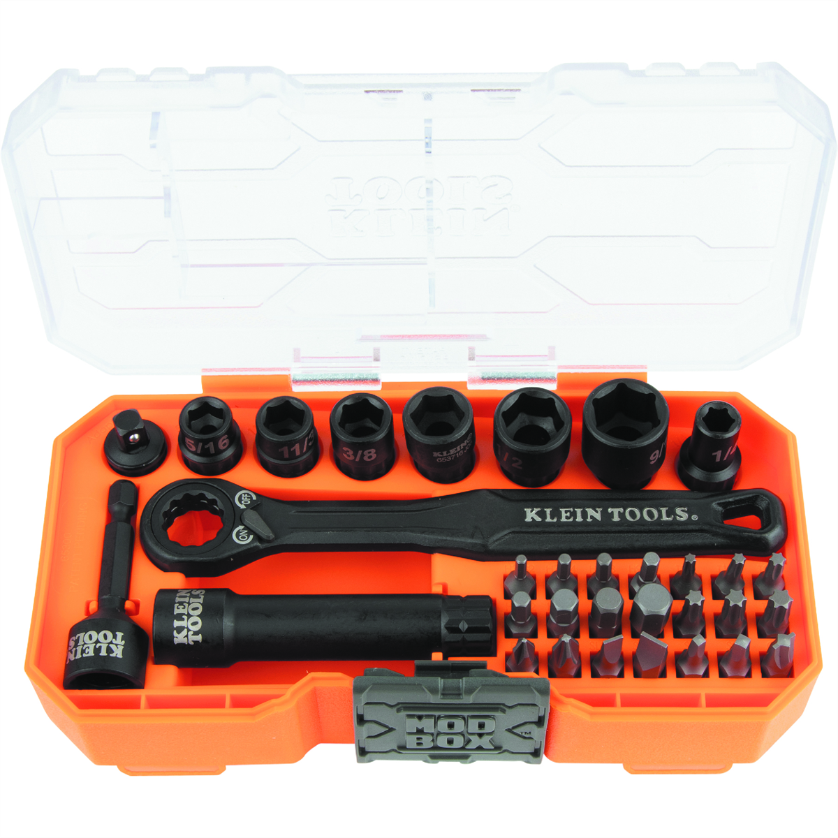 Klein Tools Flip-16 KNECT&trade; Ratcheting Impact Flip Socket Screwdriver Set