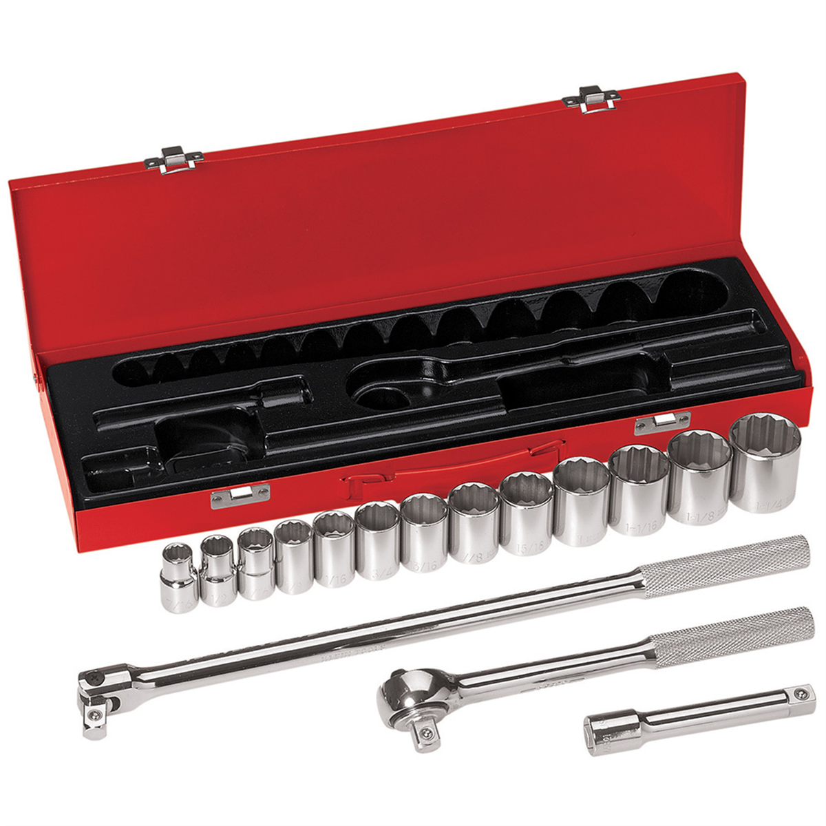 Klein Tools 1/2-Inch Drive Socket Wrench Set, 16-Piece